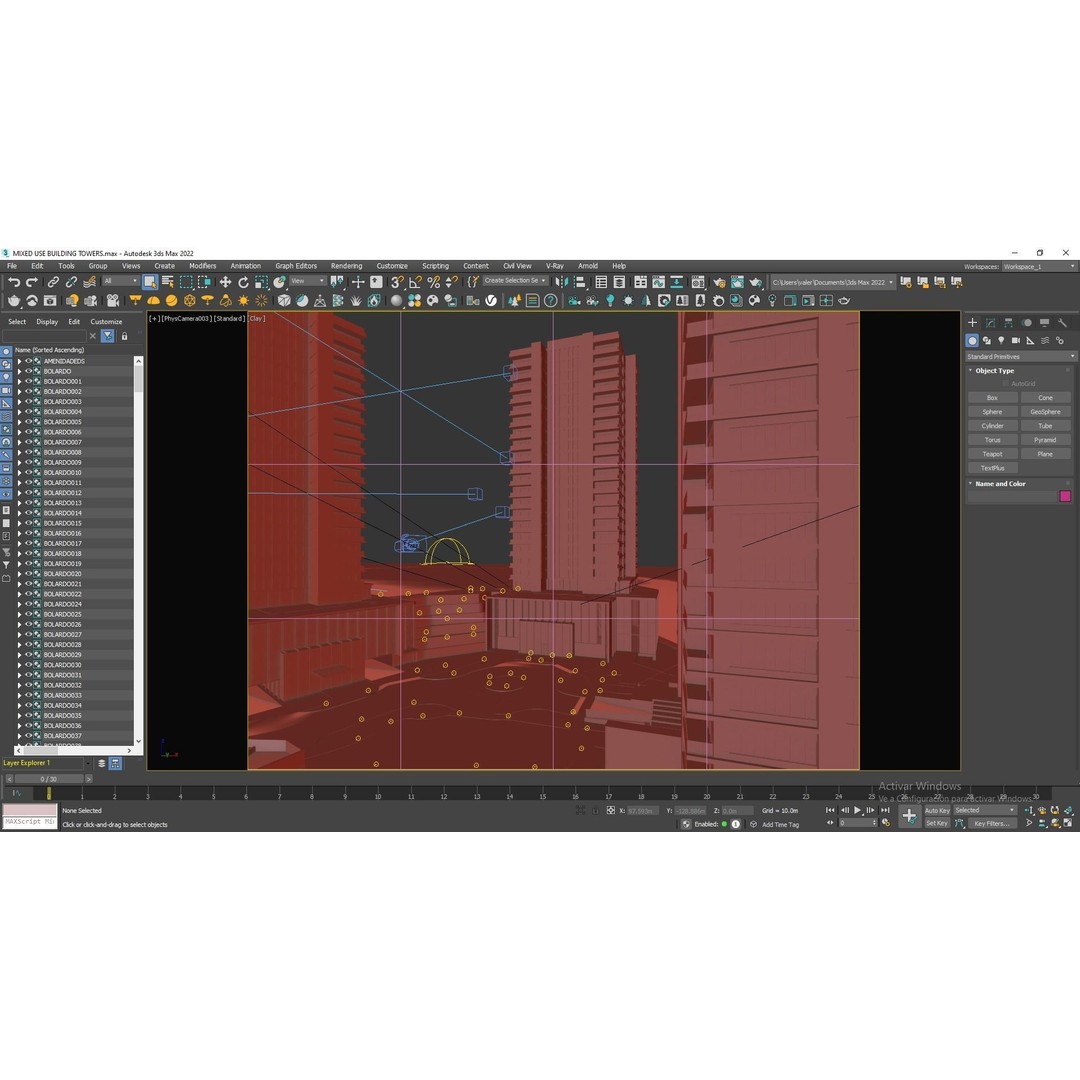 Mixed Use Building Towers 3D Model – Modern Design, FBX, OBJ, Archviz - View 31