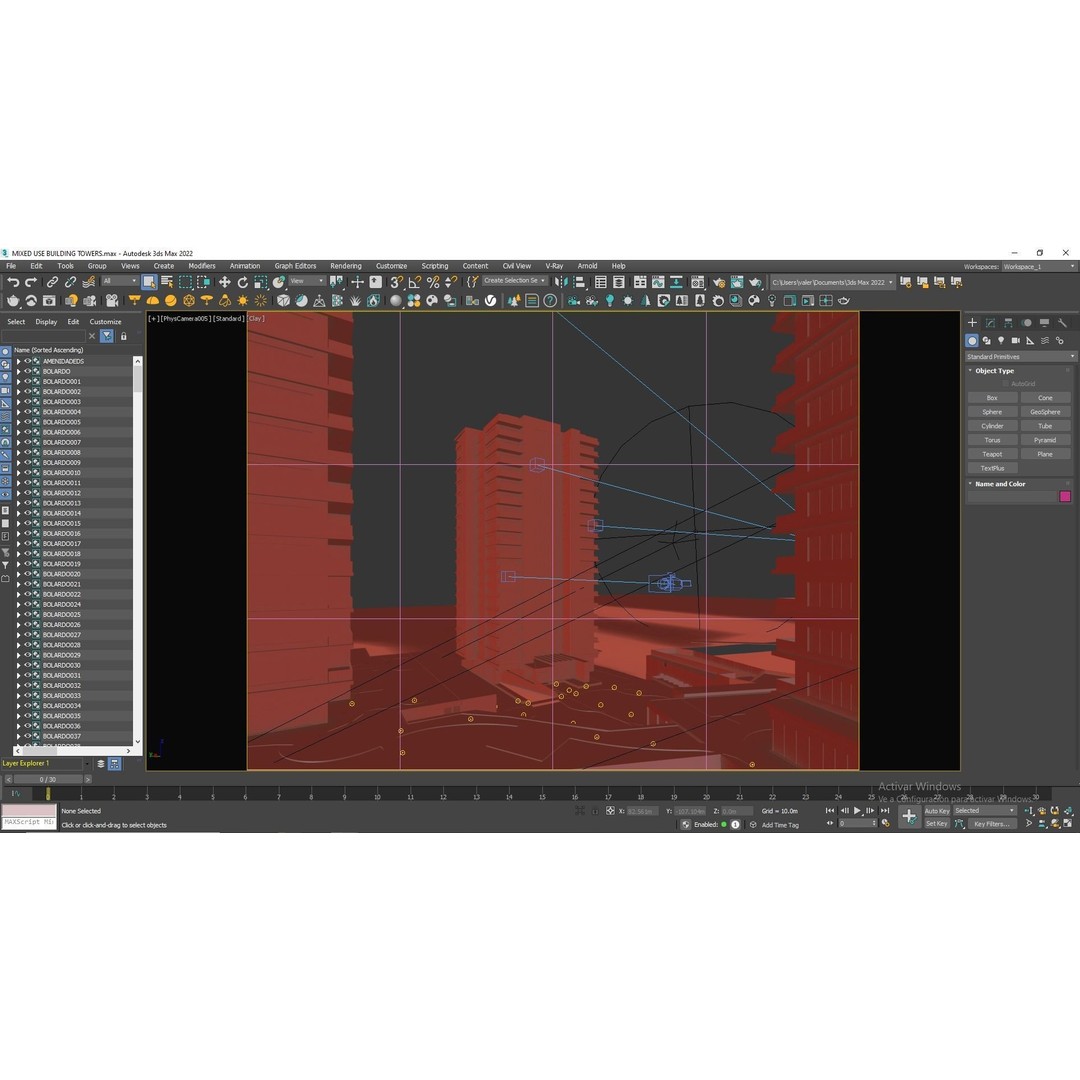 Mixed Use Building Towers 3D Model – Modern Design, FBX, OBJ, Archviz - View 35