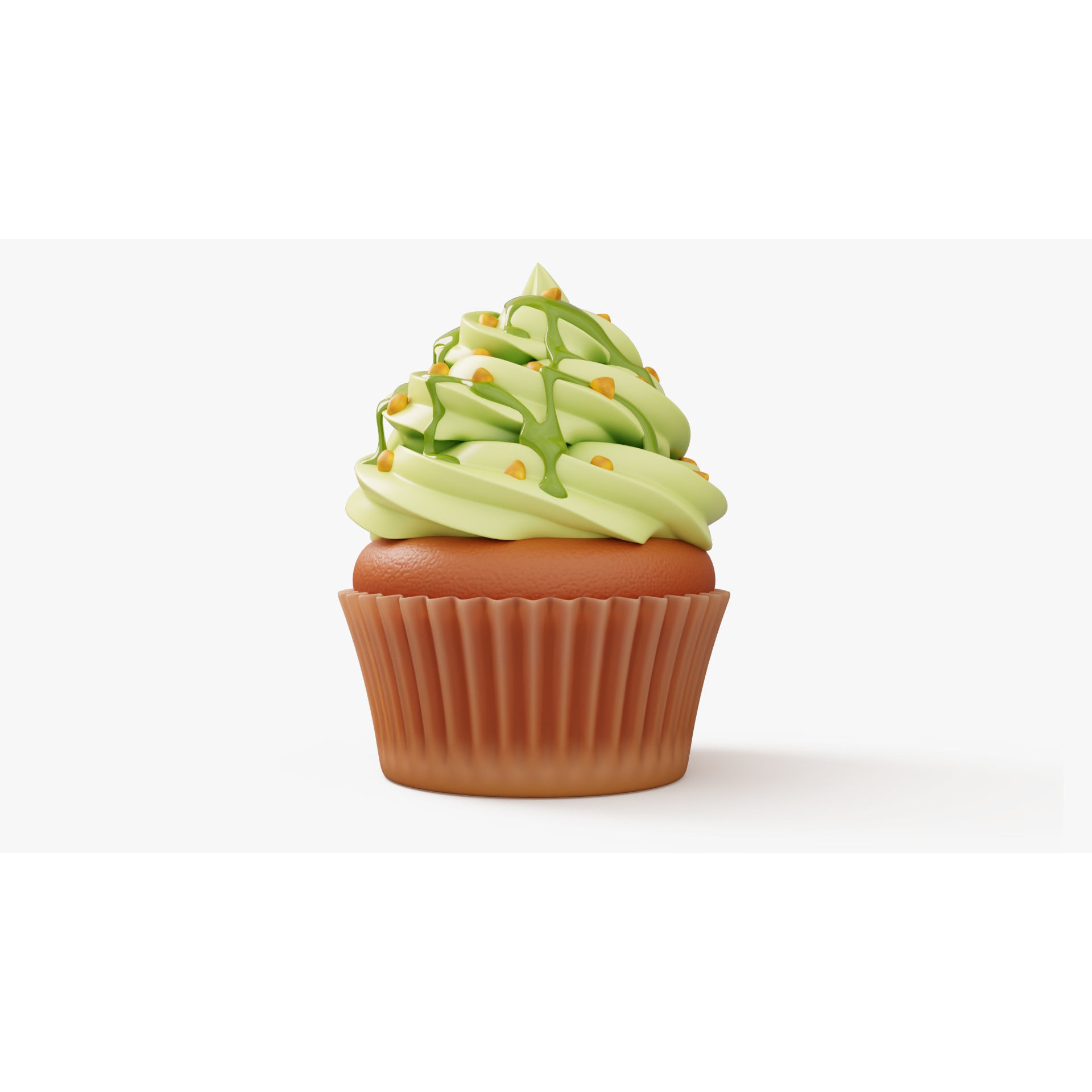 Pistachio Cupcake - Game-Ready 3D Model - View 4