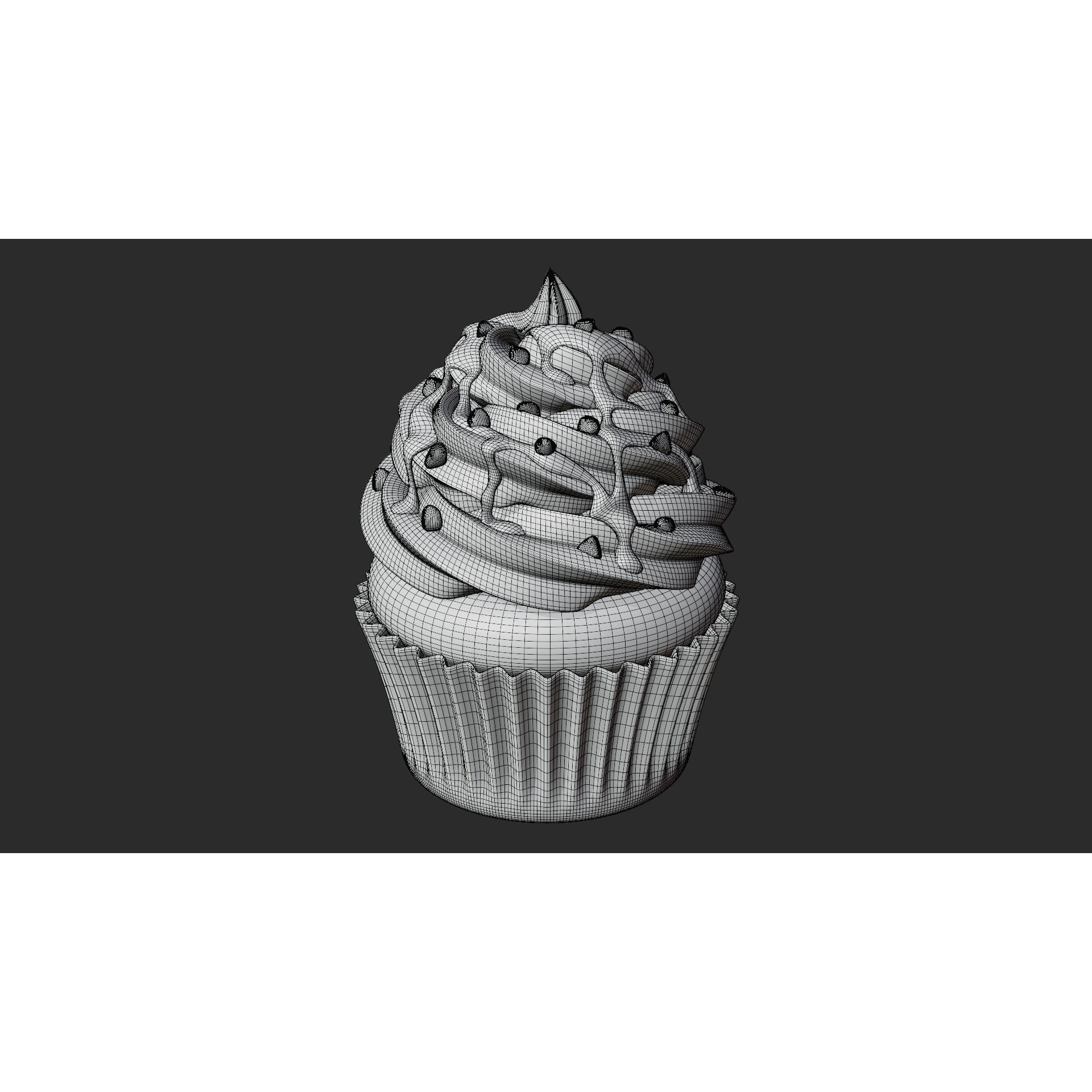 Pistachio Cupcake - Game-Ready 3D Model - View 7
