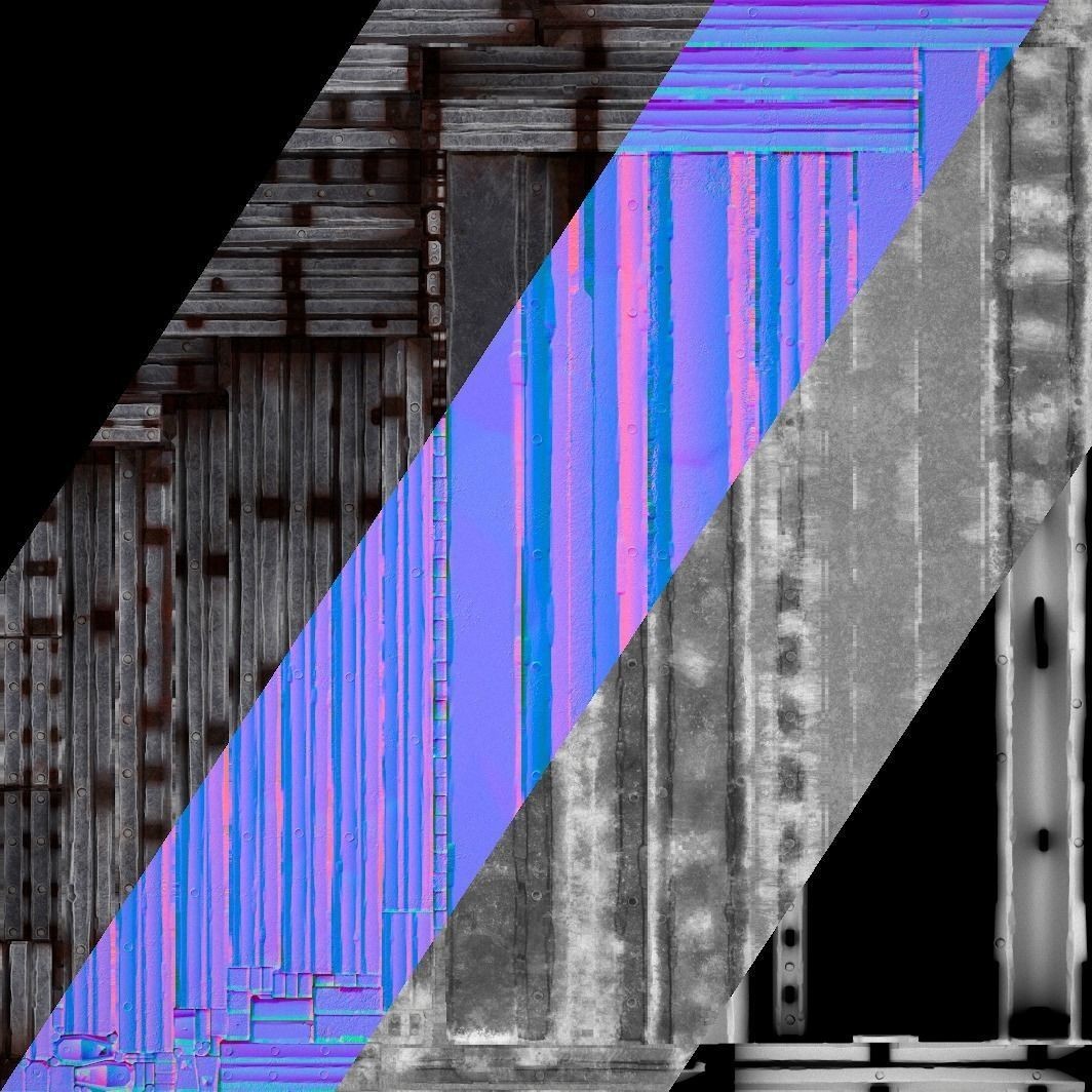 Medieval Prison Bars 3D Model – Low Poly Game Asset, FBX - View 22