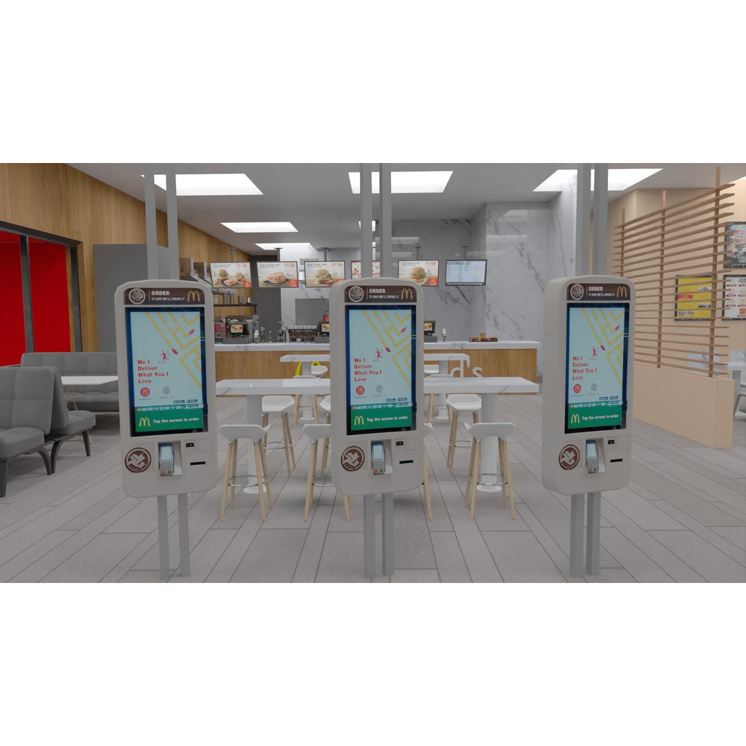 McDonald's Restaurant 3D Model – High-Quality Game Asset, FBX, OBJ - View 16