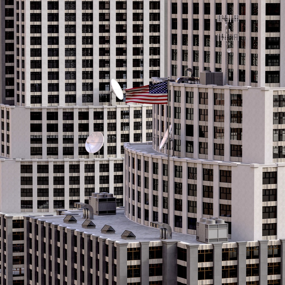 Building 3D Model – Low Poly NYC Style Architecture, FBX, OBJ - View 3