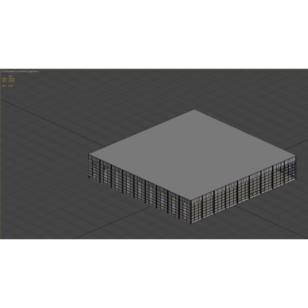 Low Poly Warehouse 3D Model – Versatile Interior Space, FBX, OBJ
