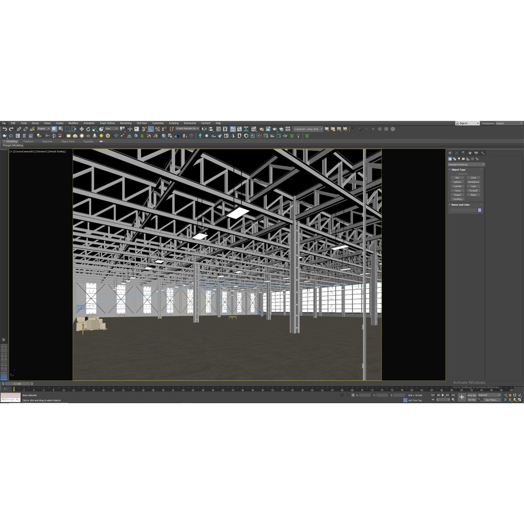 Low Poly Warehouse 3D Model – Versatile Interior Space, FBX, OBJ - View 10