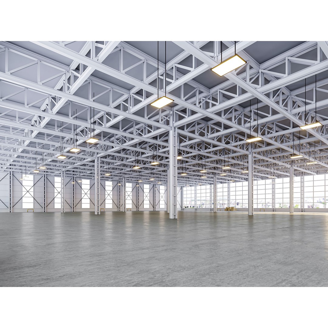 Low Poly Warehouse 3D Model – Versatile Interior Space, FBX, OBJ - View 3