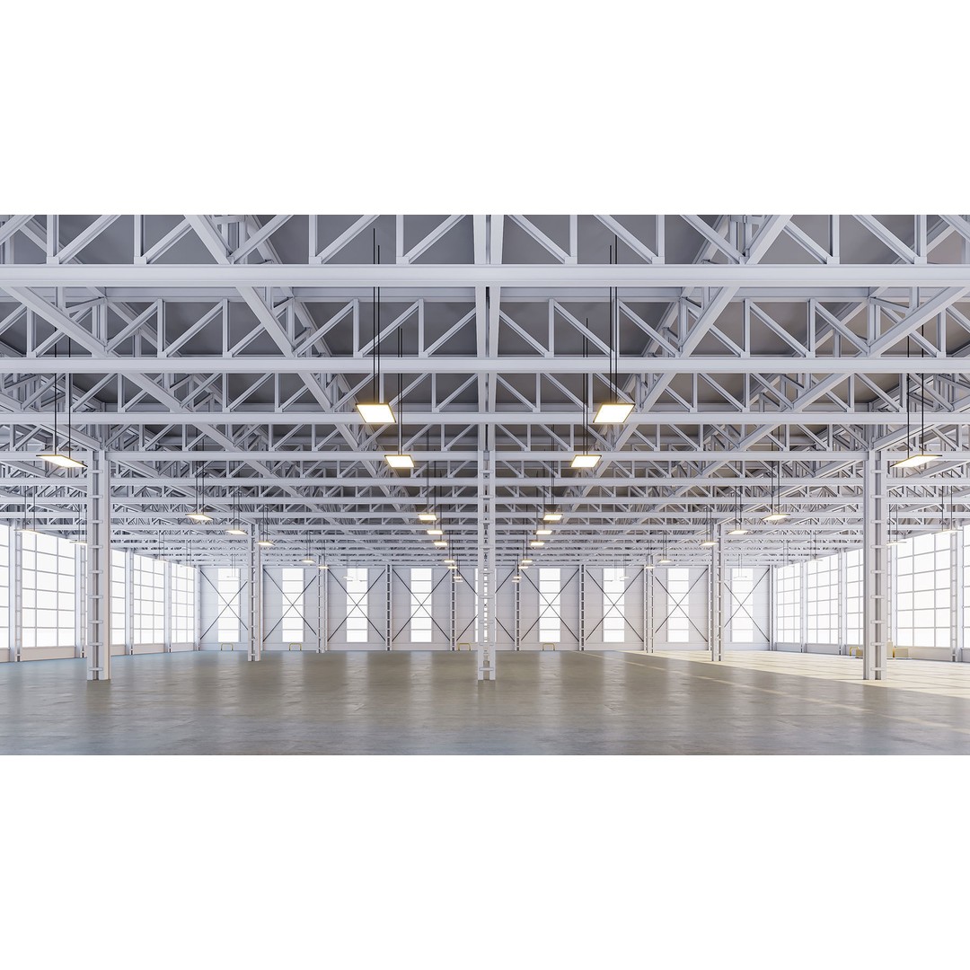 Low Poly Warehouse 3D Model – Versatile Interior Space, FBX, OBJ - View 4