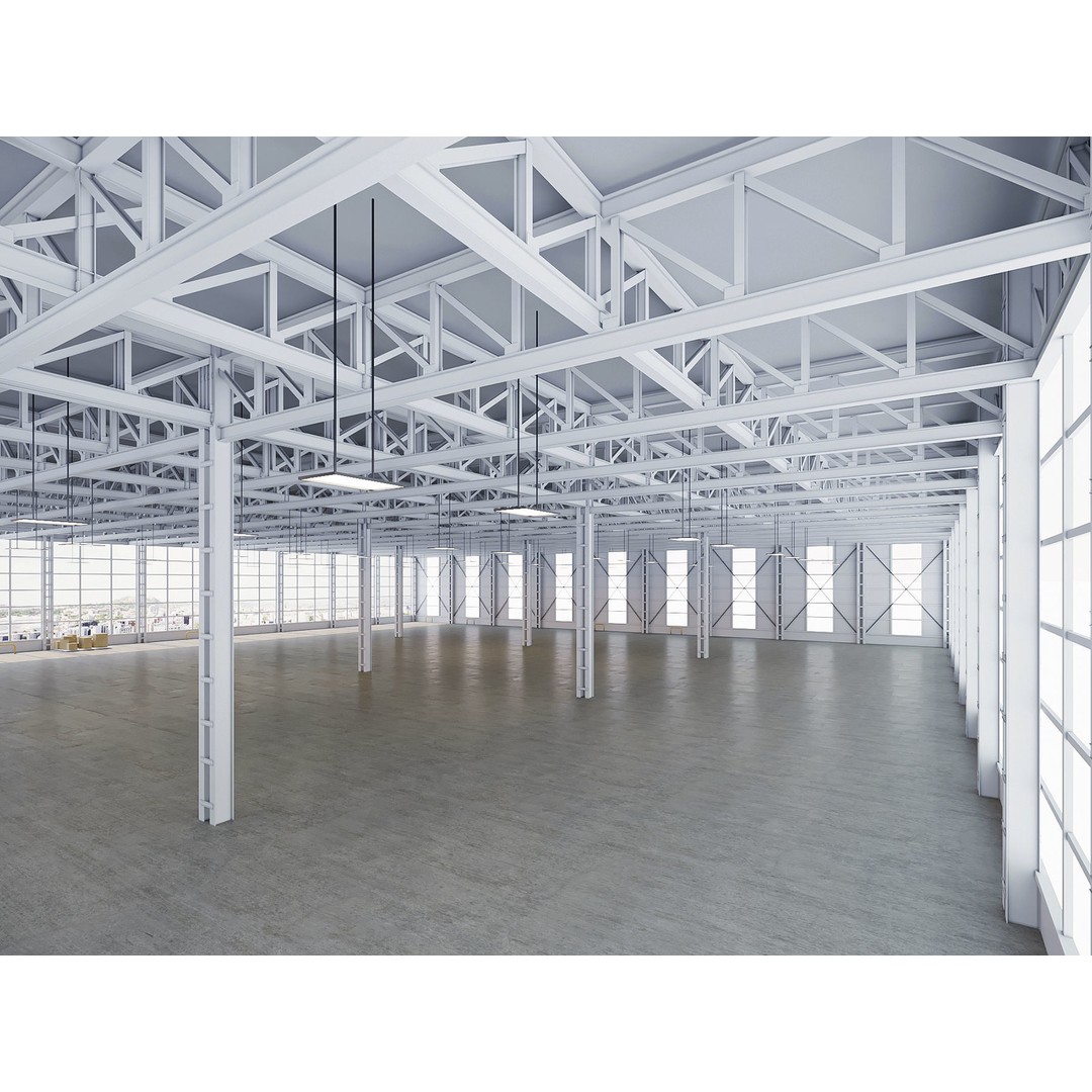 Low Poly Warehouse 3D Model – Versatile Interior Space, FBX, OBJ - View 6