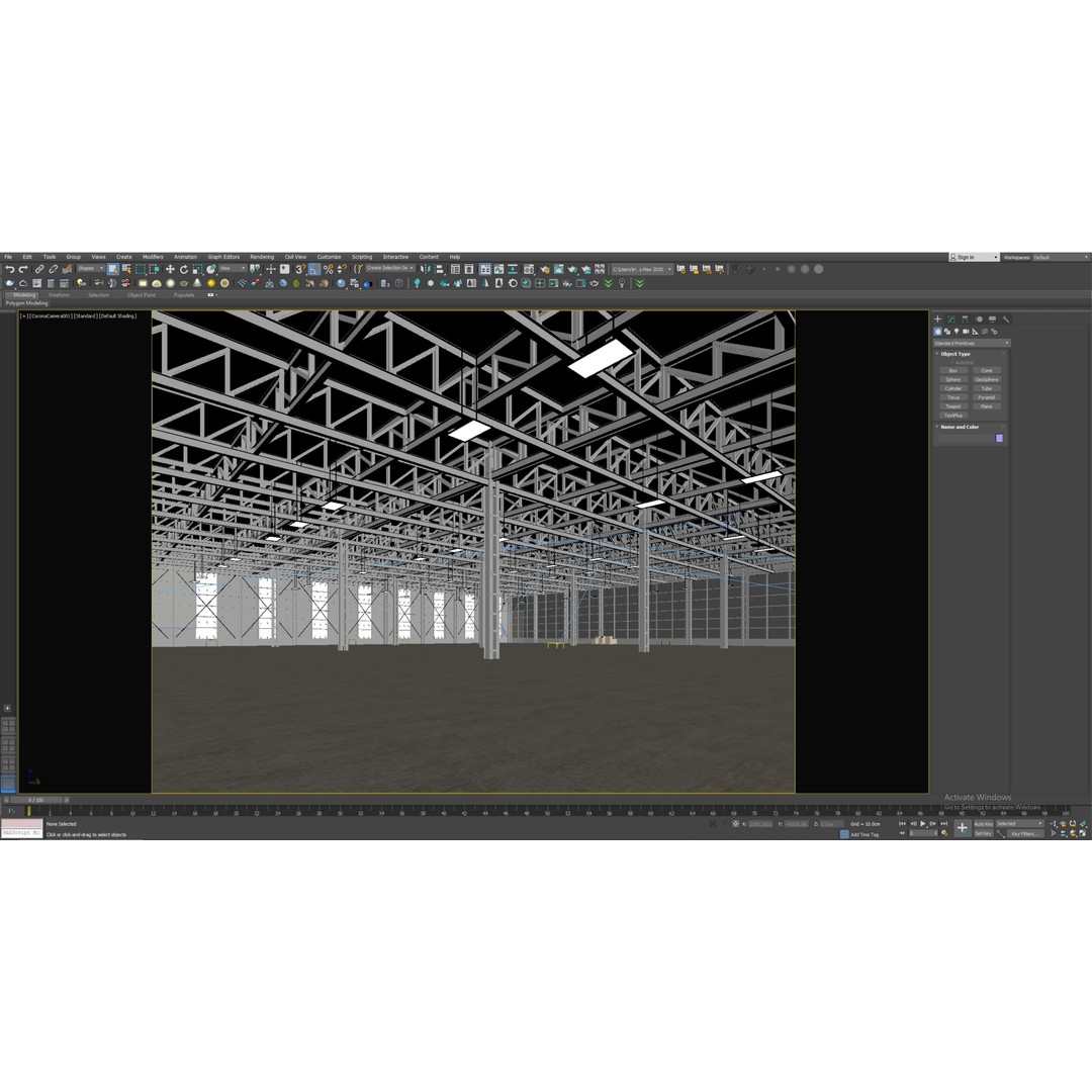 Low Poly Warehouse 3D Model – Versatile Interior Space, FBX, OBJ - View 9