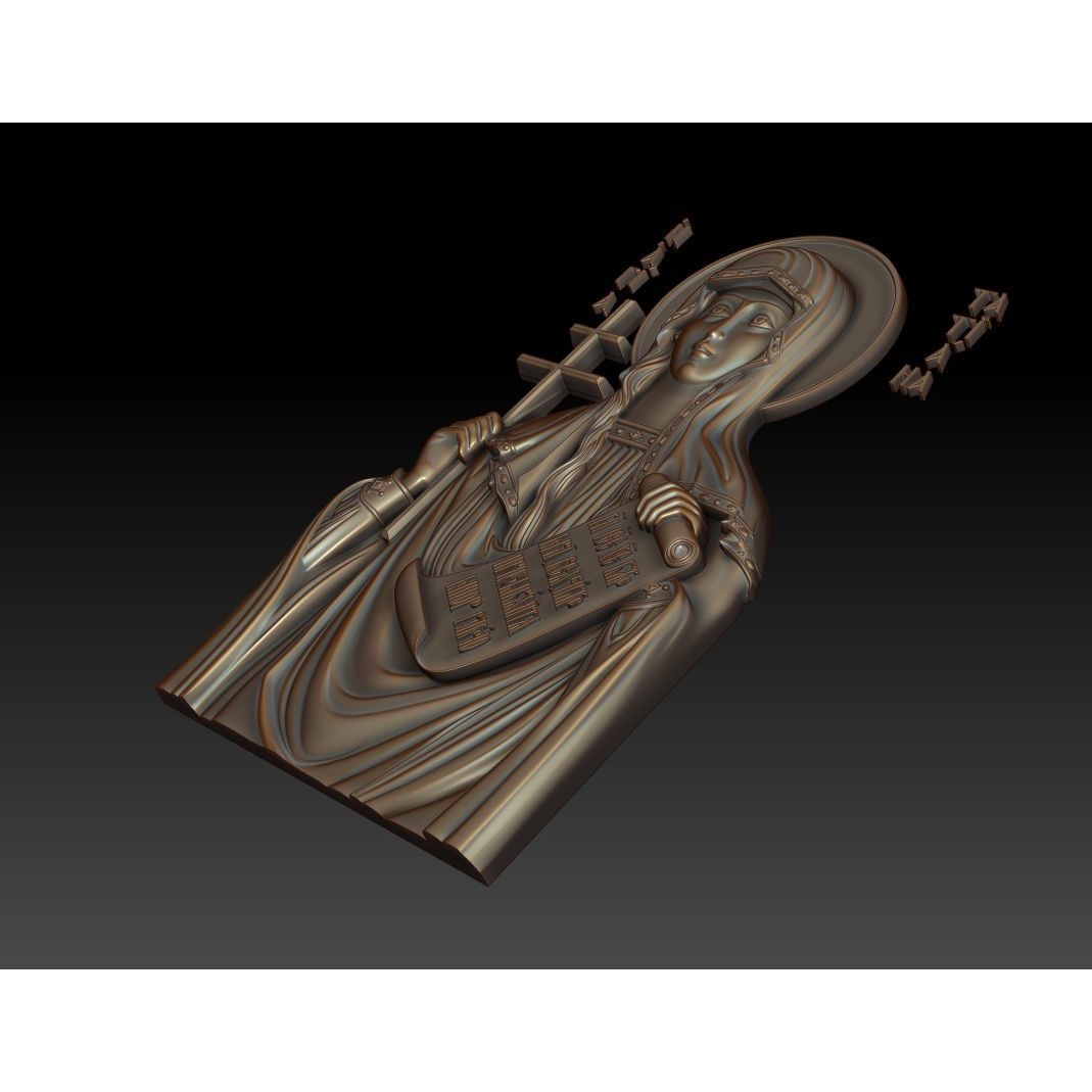 Saint Tatiana of Rome 3D Model – Orthodox Icon for CNC Milling - View 11