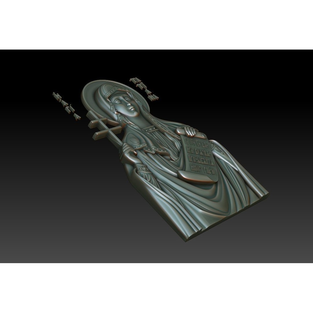 Saint Tatiana of Rome 3D Model – Orthodox Icon for CNC Milling - View 13