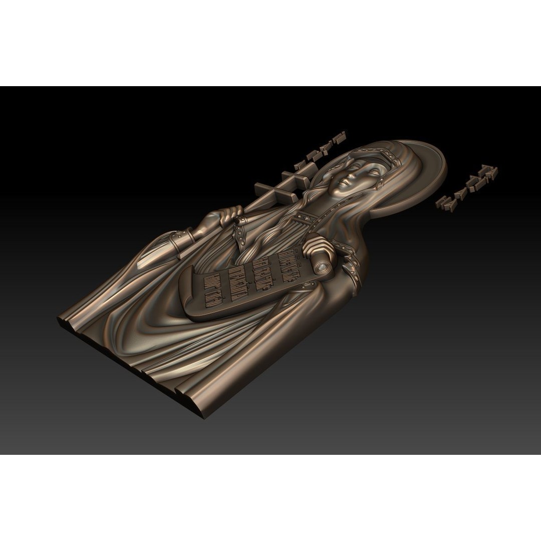 Saint Tatiana of Rome 3D Model – Orthodox Icon for CNC Milling - View 5