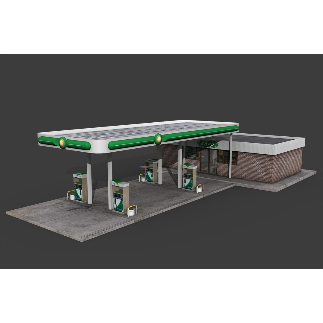 City Buildings 3D Model – Low Poly Industrial Pack for Games, FBX - View 12