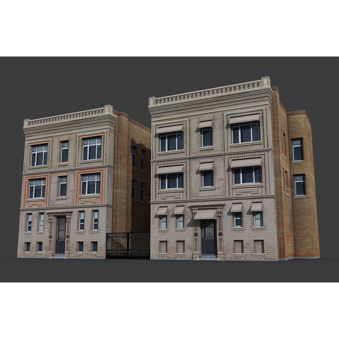 City Buildings 3D Model – Low Poly Industrial Pack for Games, FBX - View 13