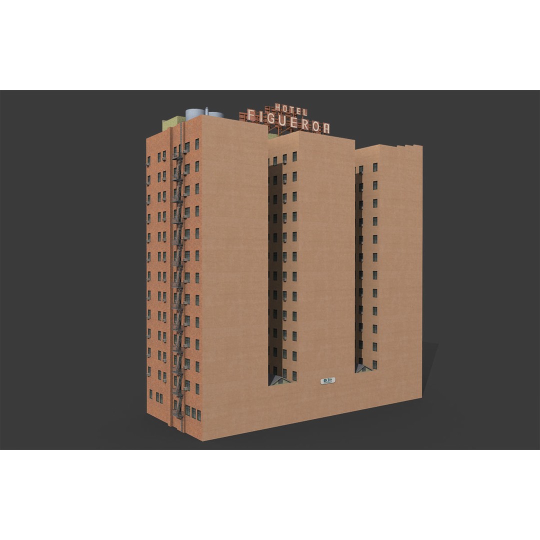 City Buildings 3D Model – Low Poly Industrial Pack for Games, FBX - View 23