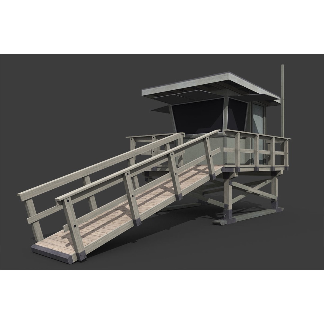 City Buildings 3D Model – Low Poly Industrial Pack for Games, FBX - View 28