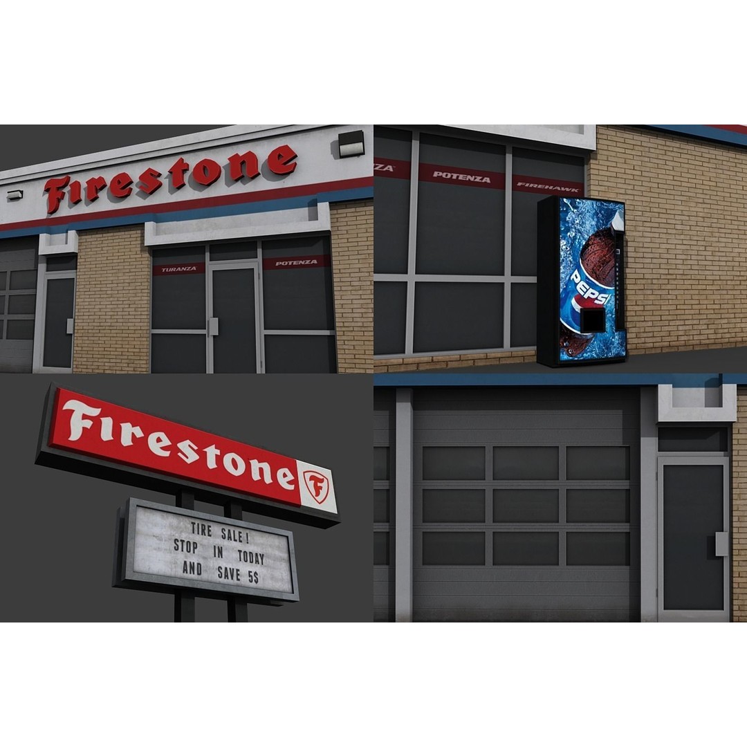 City Buildings 3D Model – Low Poly Industrial Pack for Games, FBX - View 31