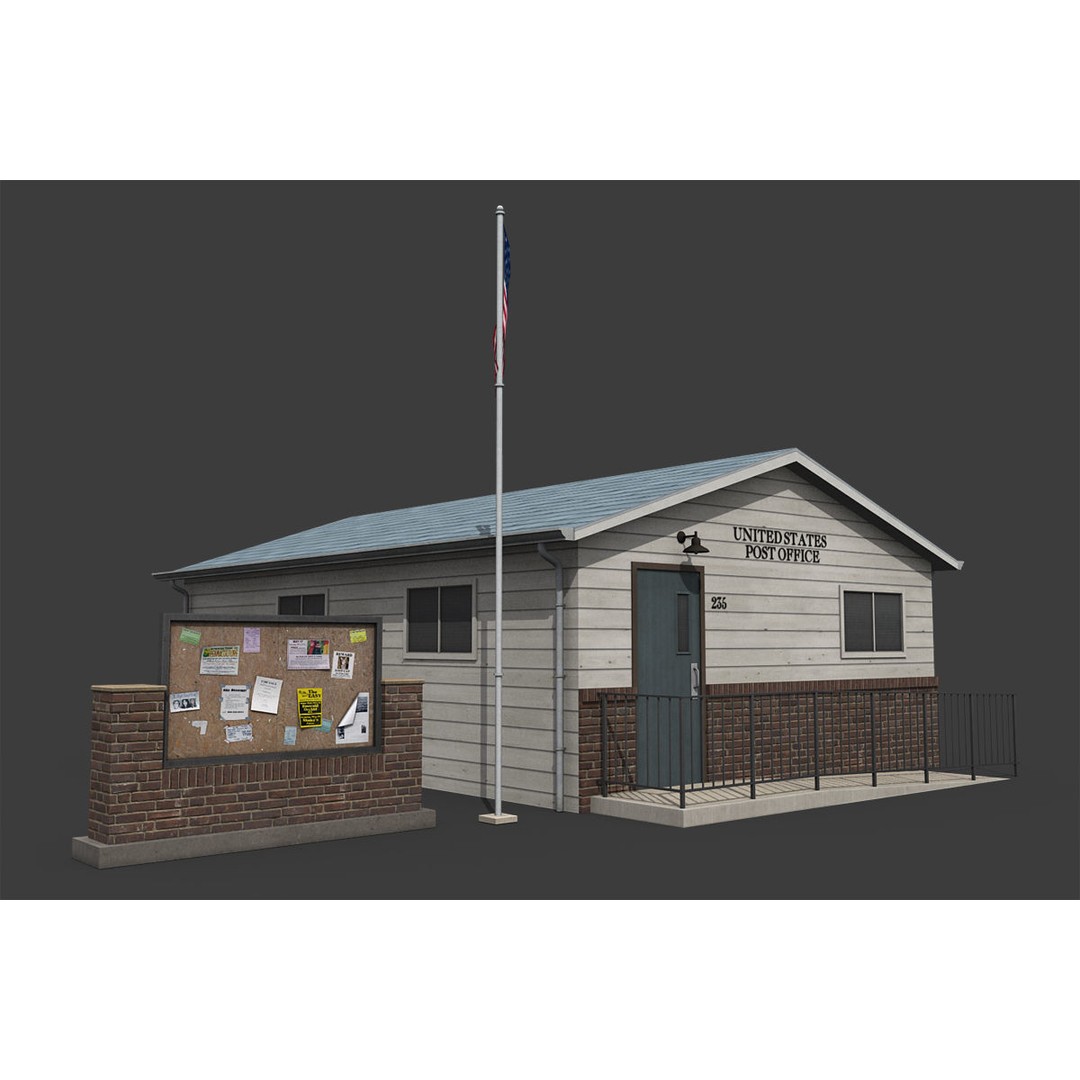 City Buildings 3D Model – Low Poly Industrial Pack for Games, FBX - View 33