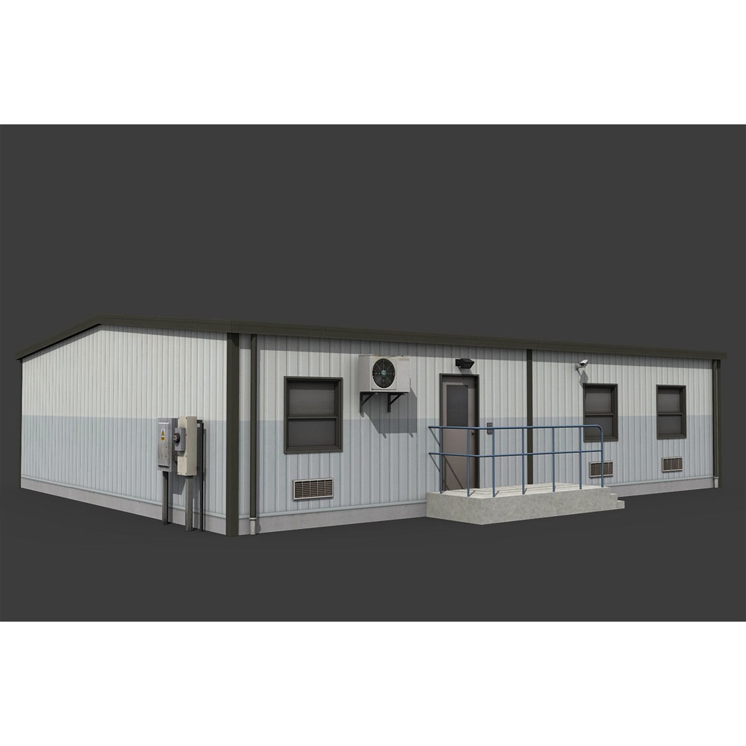 City Buildings 3D Model – Low Poly Industrial Pack for Games, FBX - View 38