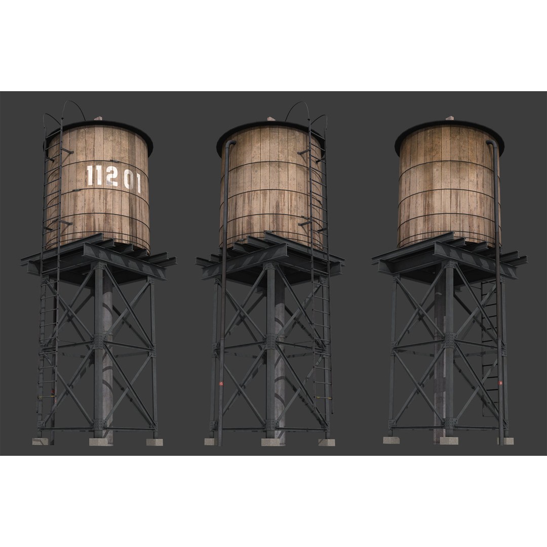 City Buildings 3D Model – Low Poly Industrial Pack for Games, FBX - View 5