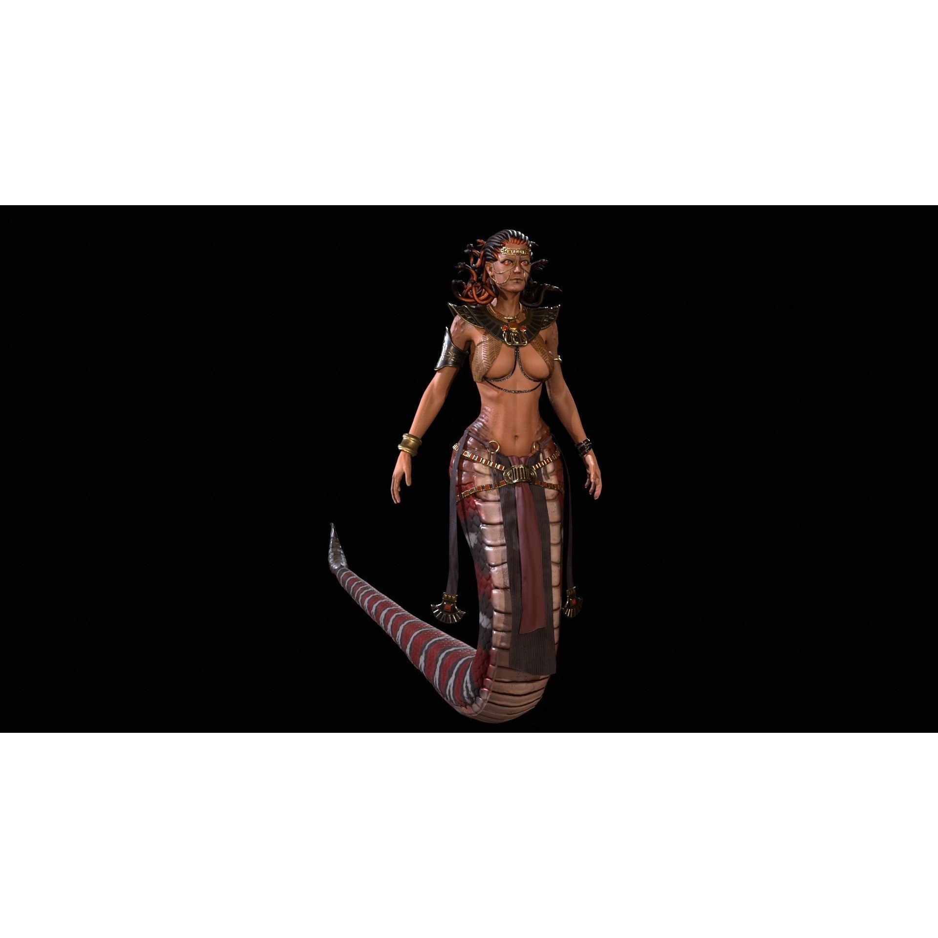 Meduse Gorgon - Low-Poly Game-Ready 3D Model - View 13