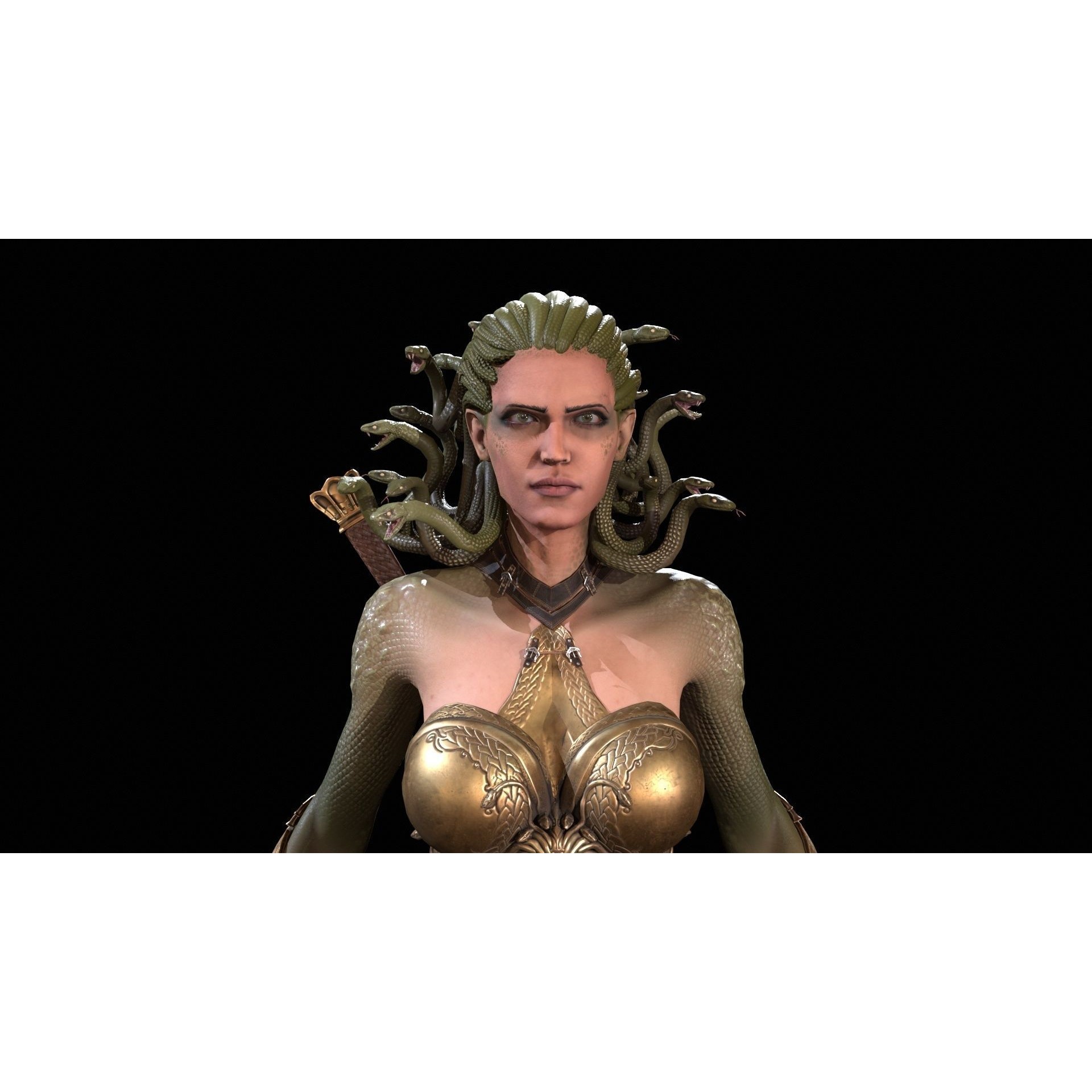 Meduse Gorgon - Low-Poly Game-Ready 3D Model - View 24
