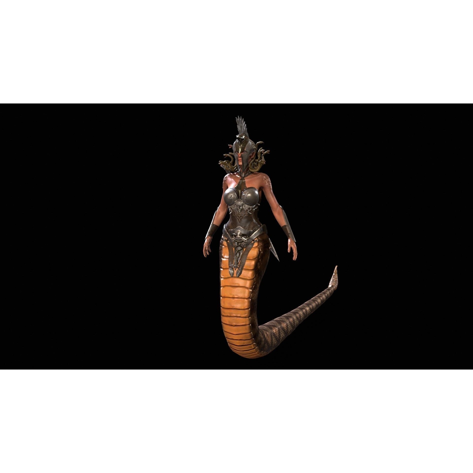 Meduse Gorgon - Low-Poly Game-Ready 3D Model - View 34