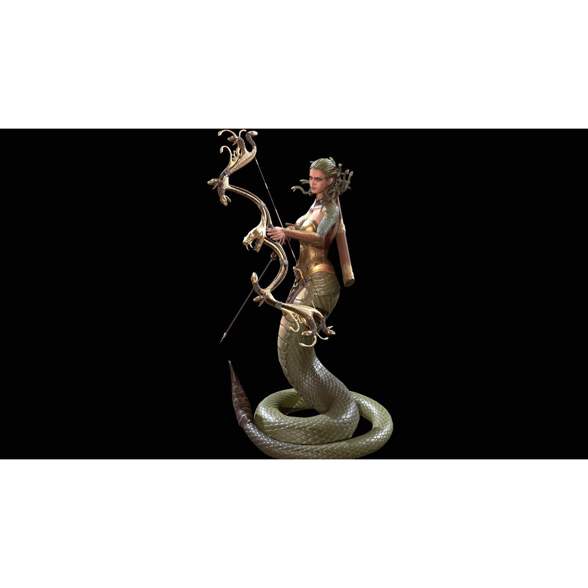 Meduse Gorgon - Low-Poly Game-Ready 3D Model - View 39