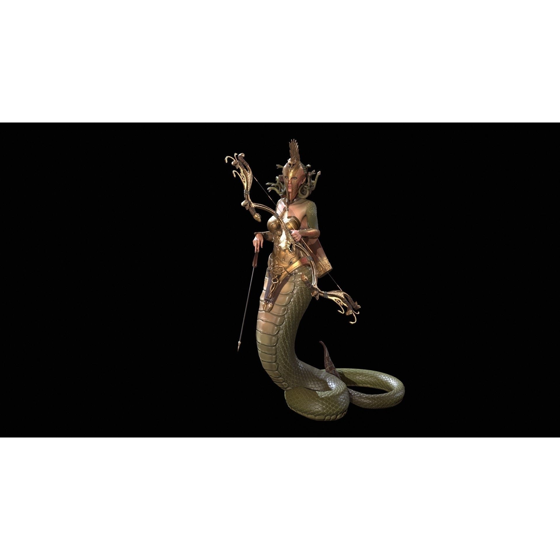 Meduse Gorgon - Low-Poly Game-Ready 3D Model - View 42