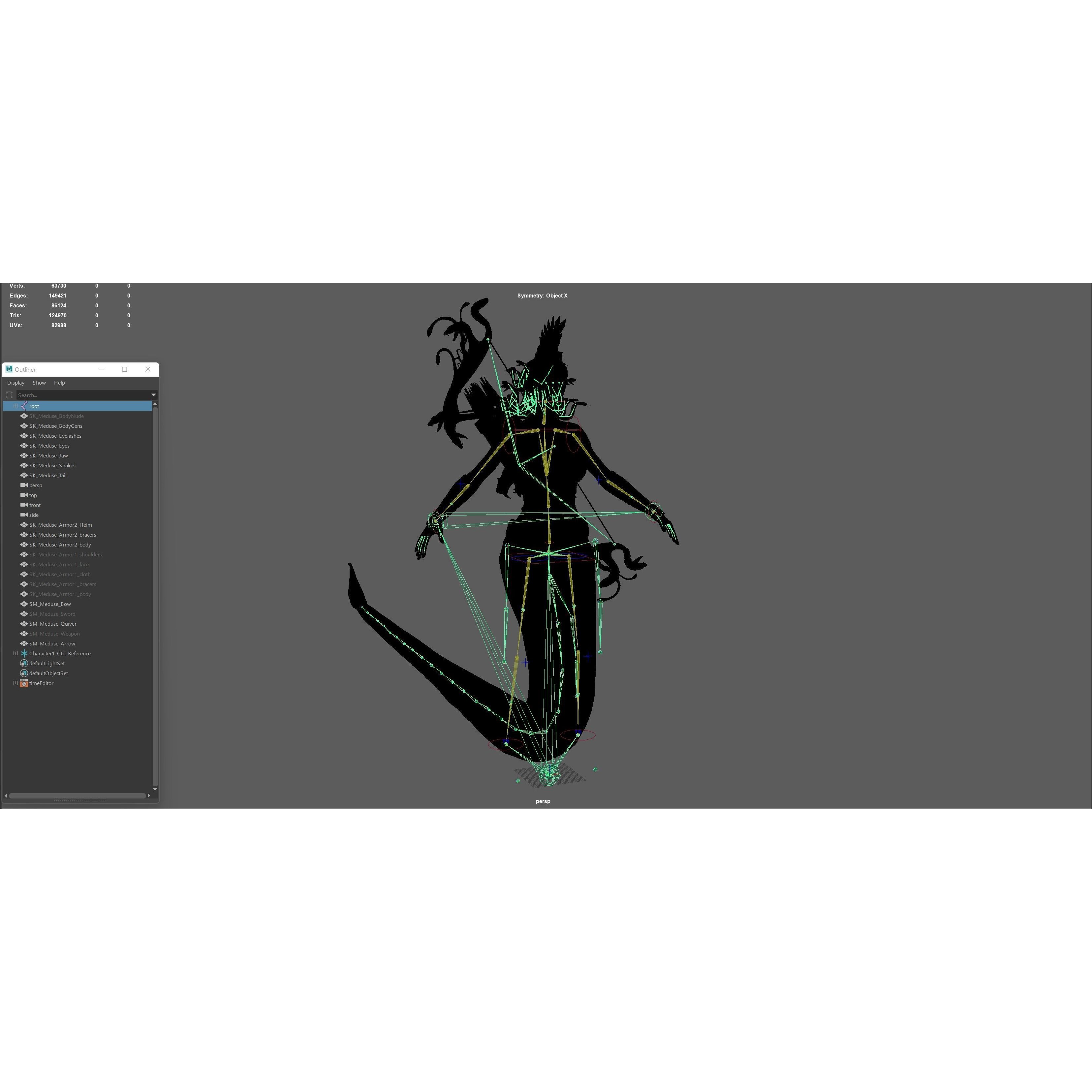 Meduse Gorgon - Low-Poly Game-Ready 3D Model - View 46