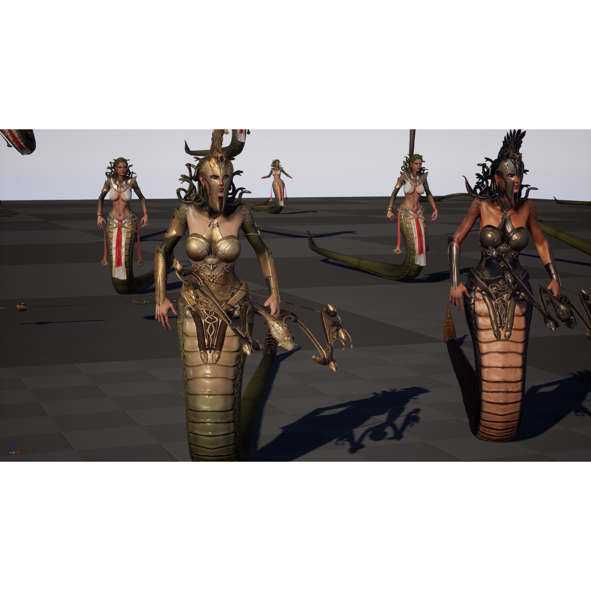 Meduse Gorgon - Low-Poly Game-Ready 3D Model - View 47