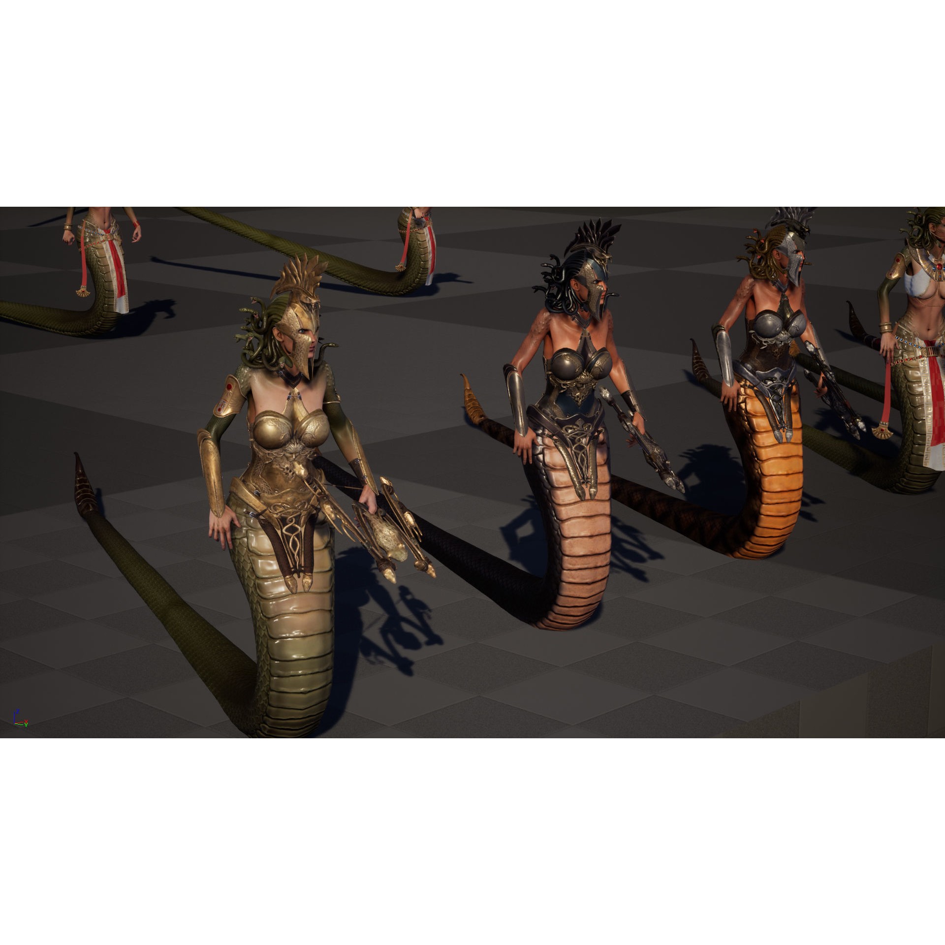 Meduse Gorgon - Low-Poly Game-Ready 3D Model - View 48