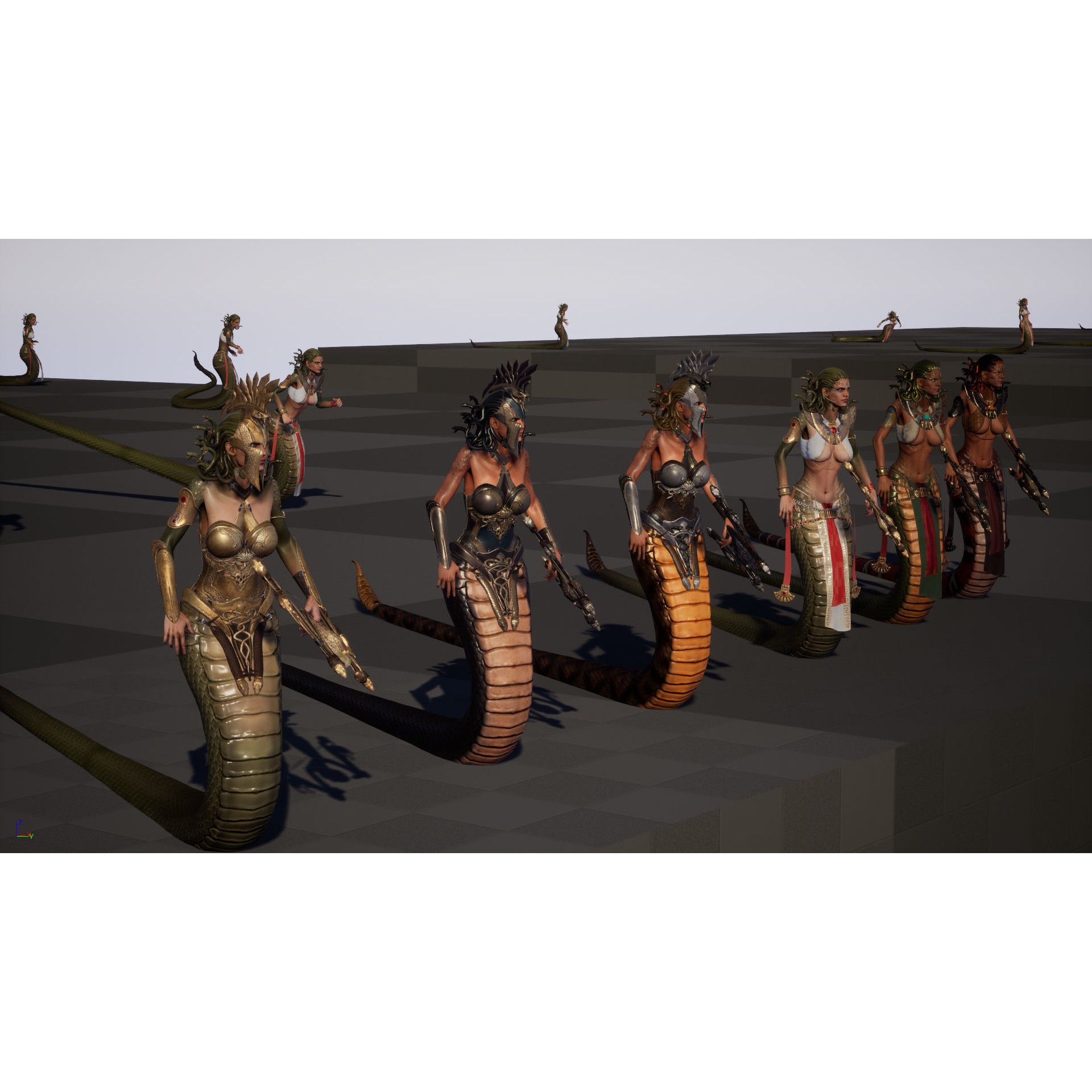 Meduse Gorgon - Low-Poly Game-Ready 3D Model - View 49