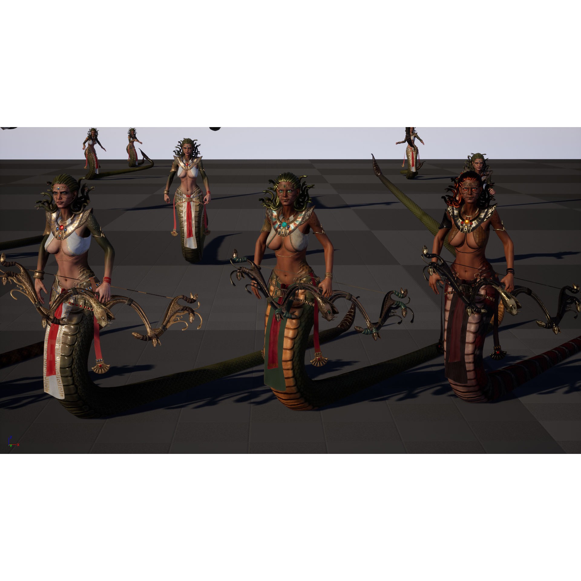 Meduse Gorgon - Low-Poly Game-Ready 3D Model - View 52