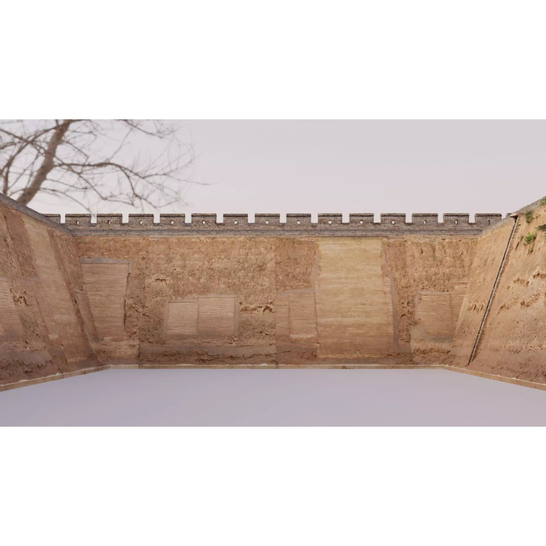 Modular Brick Wall 3D Model – Low Poly Procedural City Asset - View 10