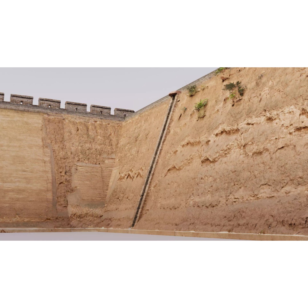 Modular Brick Wall 3D Model – Low Poly Procedural City Asset - View 11