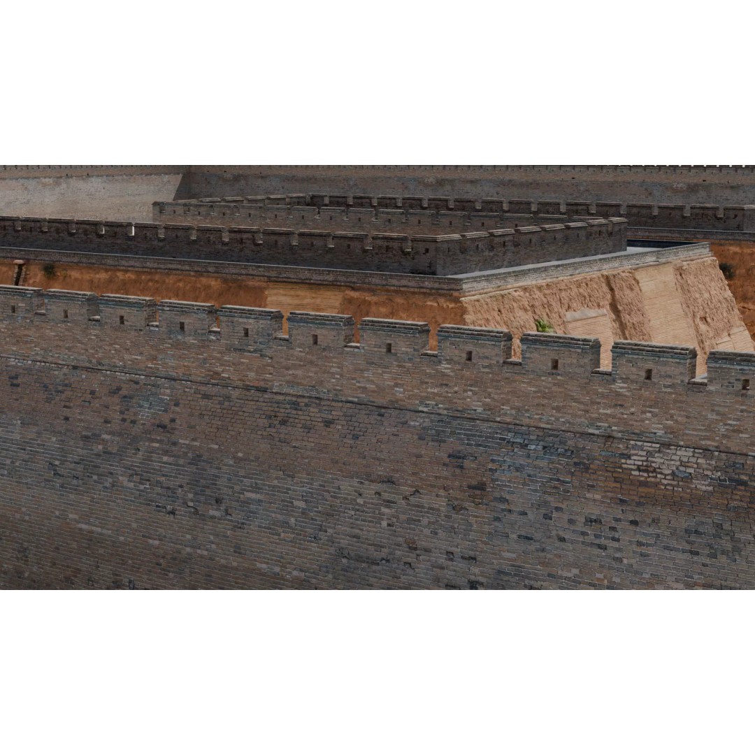 Modular Brick Wall 3D Model – Low Poly Procedural City Asset - View 13