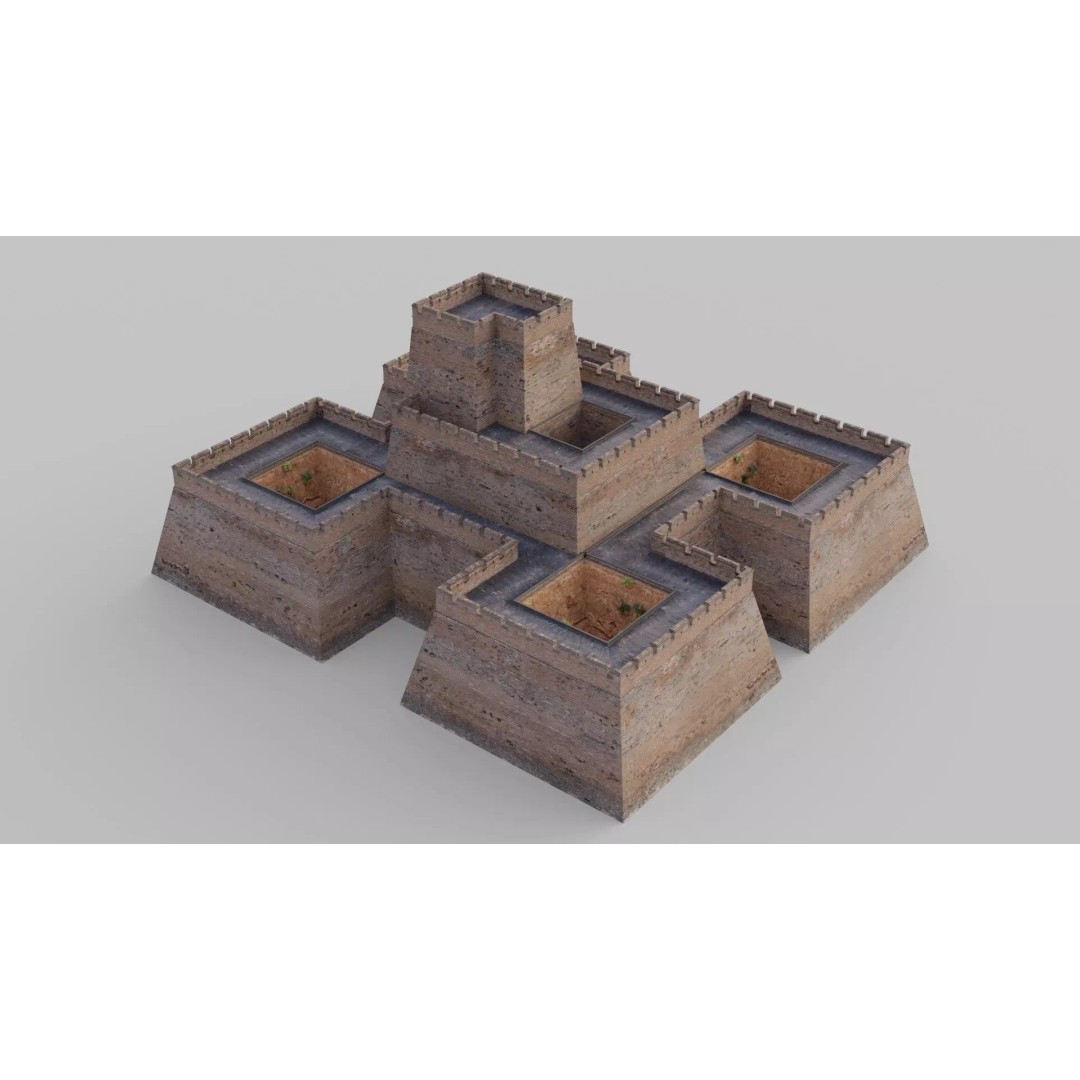 Modular Brick Wall 3D Model – Low Poly Procedural City Asset - View 16