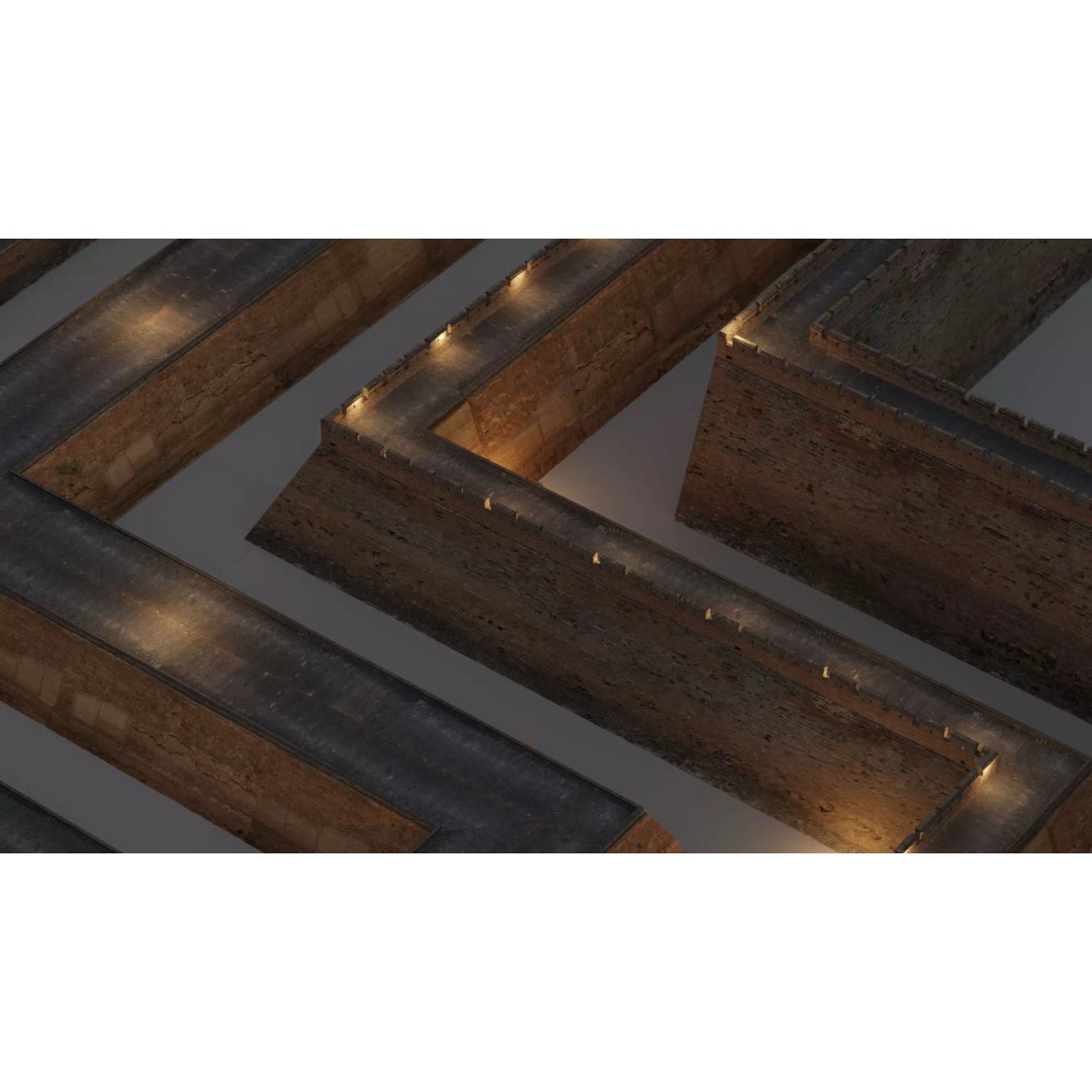 Modular Brick Wall 3D Model – Low Poly Procedural City Asset - View 19