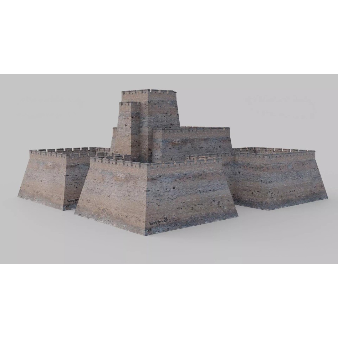 Modular Brick Wall 3D Model – Low Poly Procedural City Asset - View 20