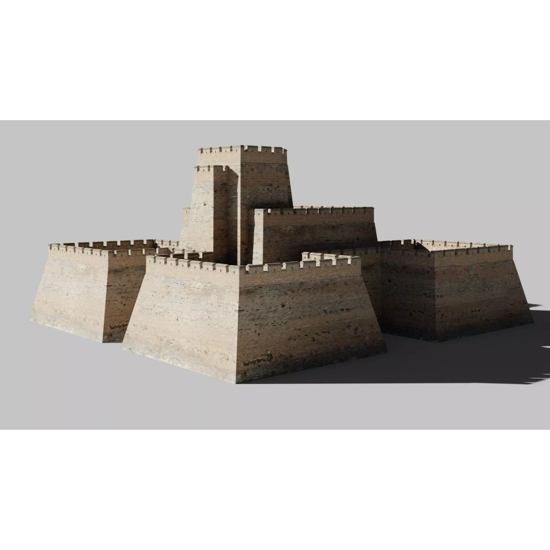 Modular Brick Wall 3D Model – Low Poly Procedural City Asset - View 22