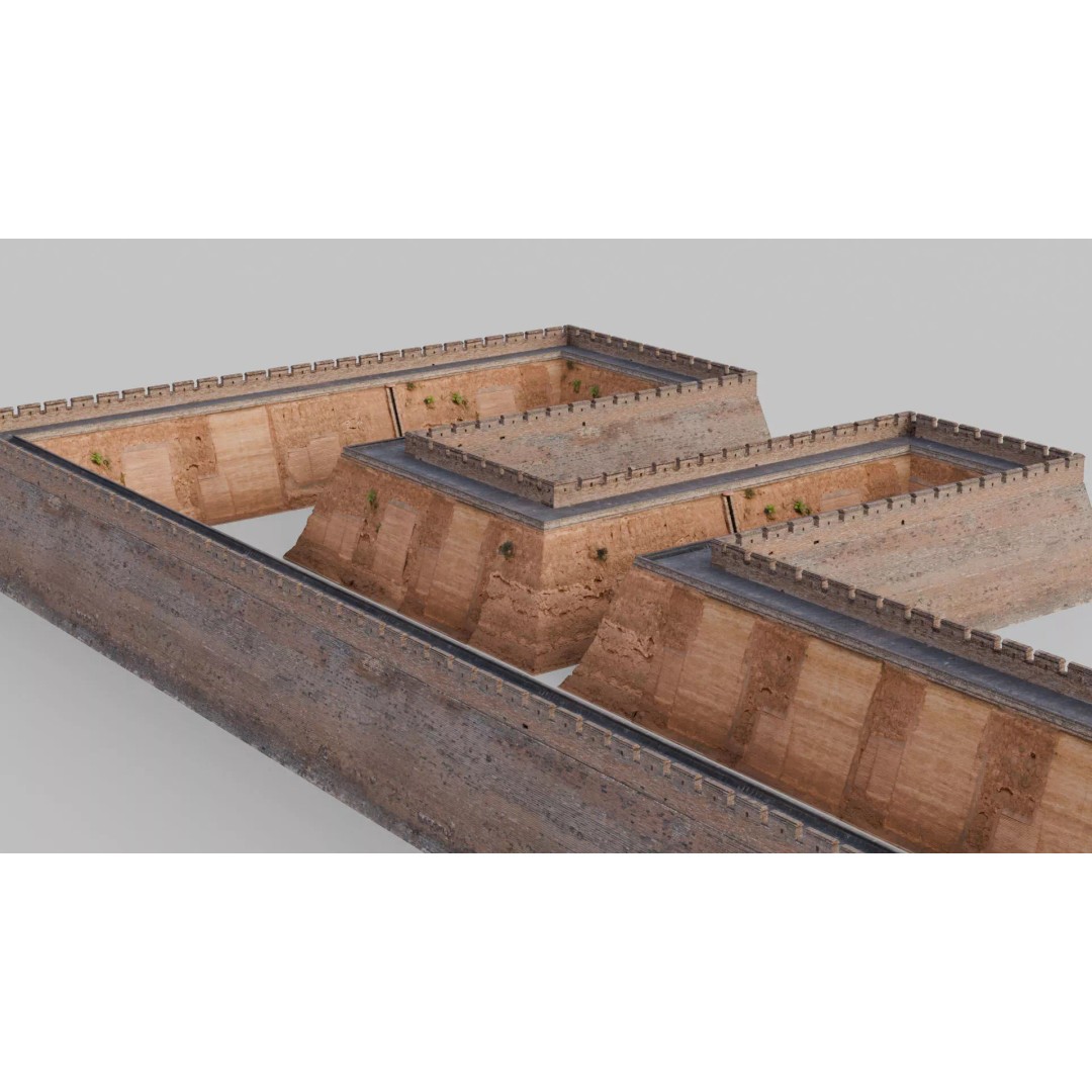 Modular Brick Wall 3D Model – Low Poly Procedural City Asset - View 29