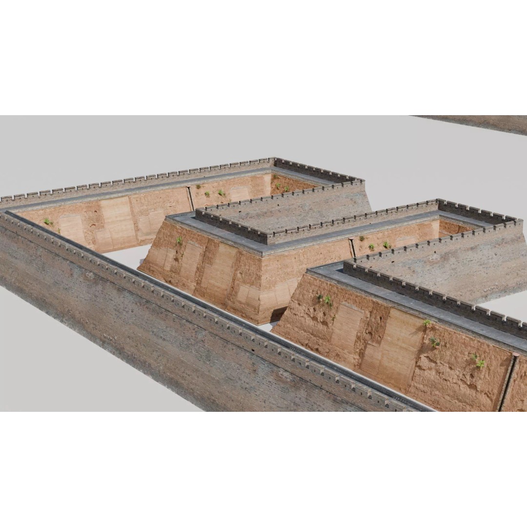 Modular Brick Wall 3D Model – Low Poly Procedural City Asset - View 31