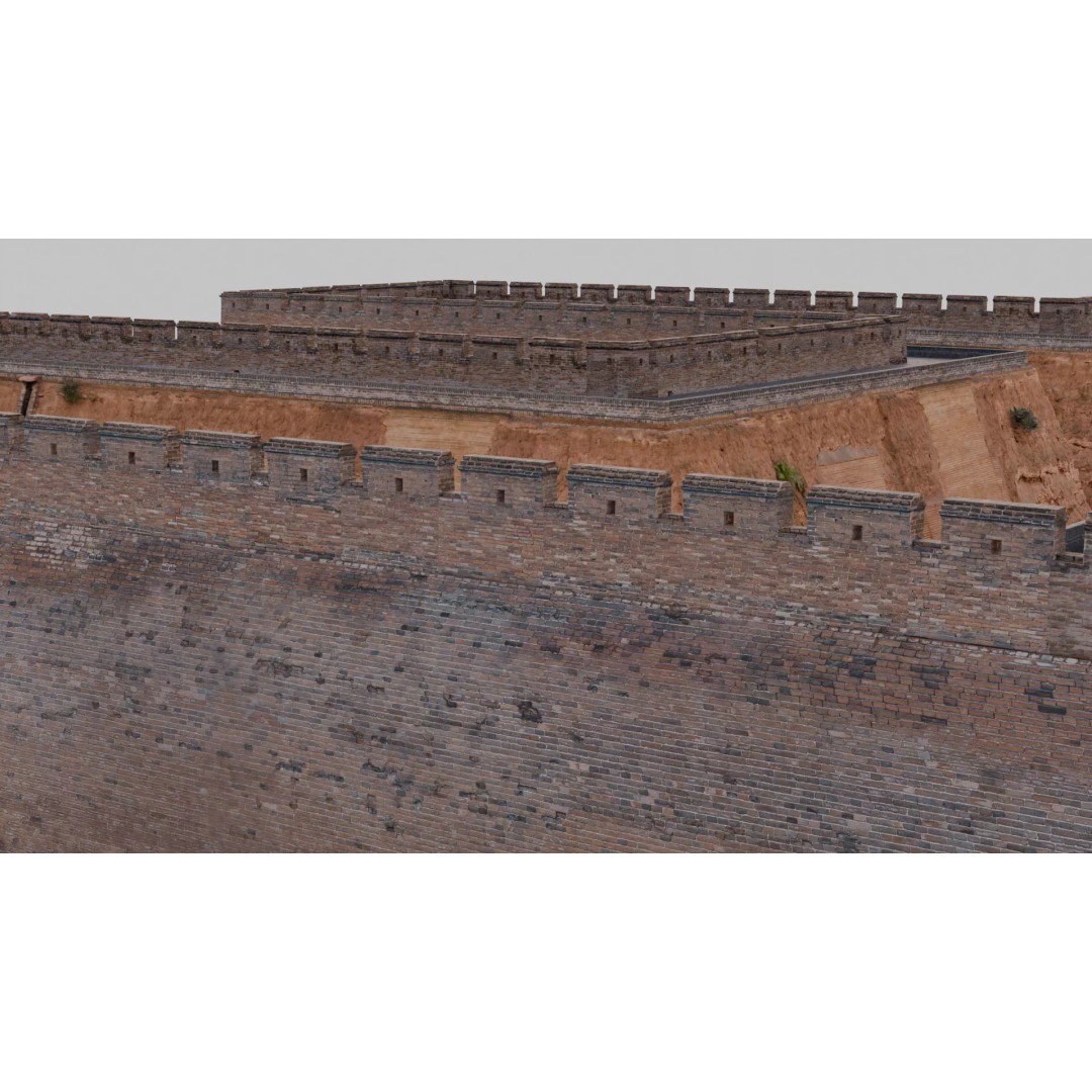 Modular Brick Wall 3D Model – Low Poly Procedural City Asset - View 33