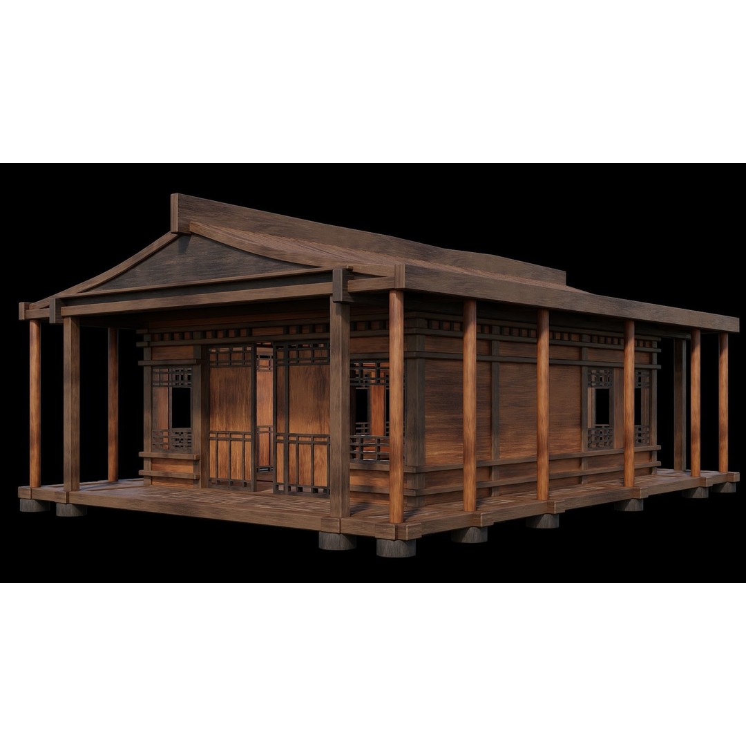 Medieval Houses 3D Model – Low Poly Game Ready Asset, PBR Textures - View 18