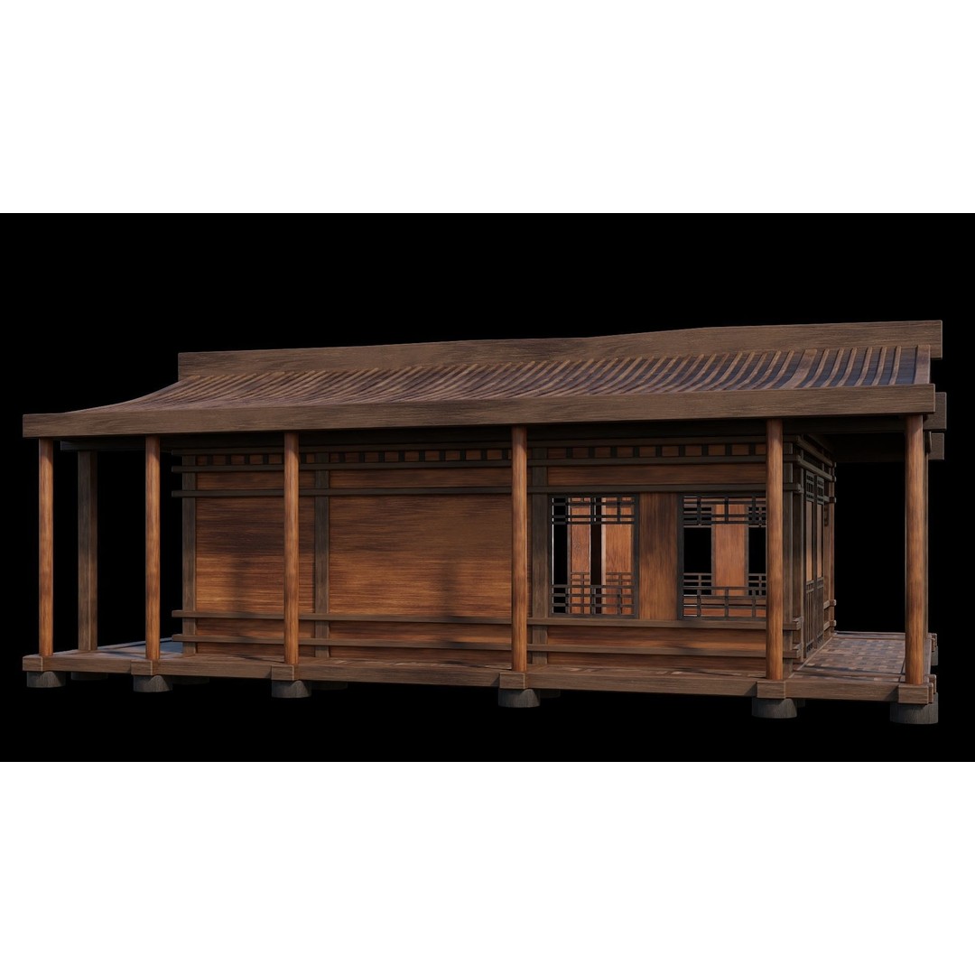 Medieval Houses 3D Model – Low Poly Game Ready Asset, PBR Textures - View 22