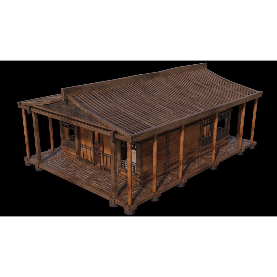 Medieval Houses 3D Model – Low Poly Game Ready Asset, PBR Textures - View 26