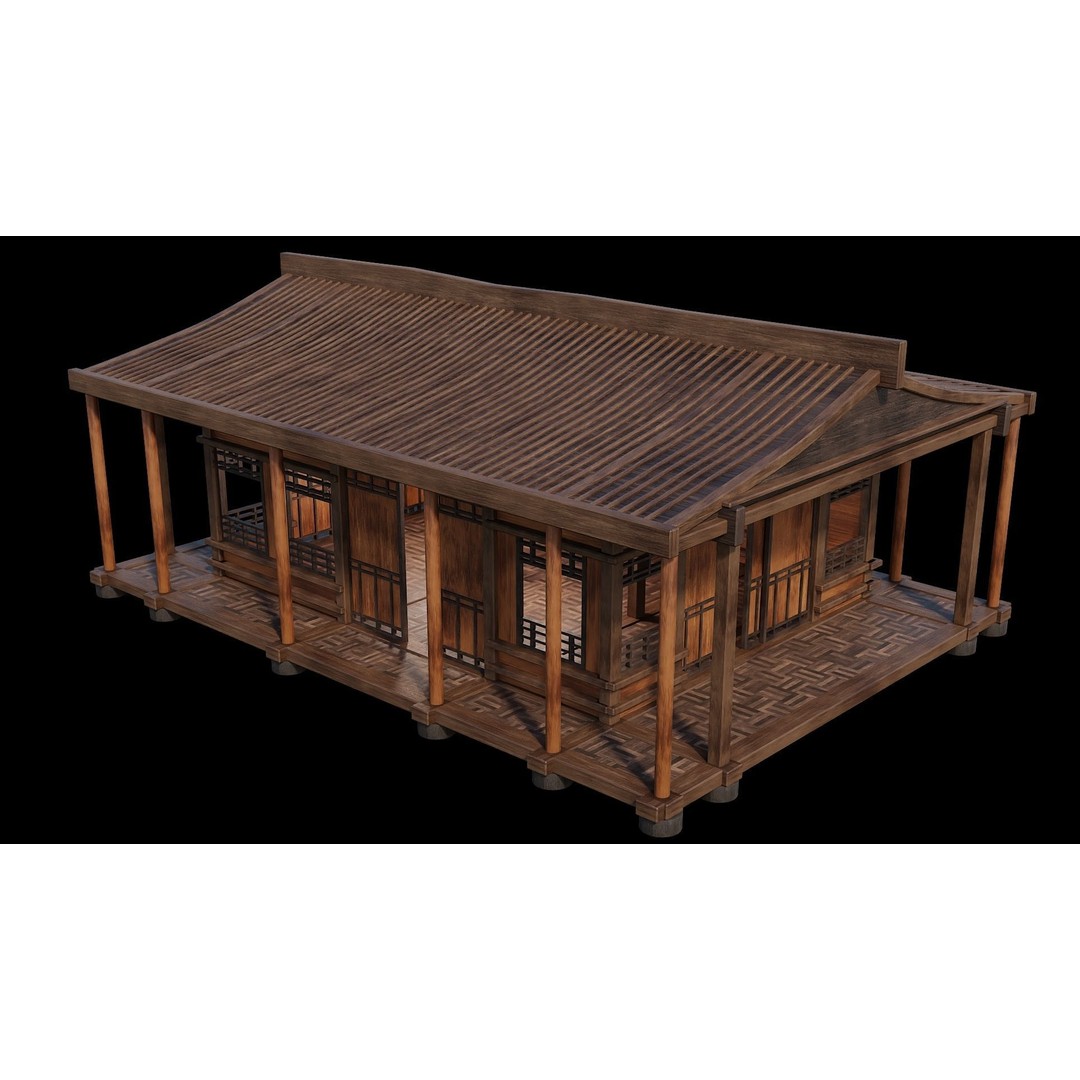 Medieval Houses 3D Model – Low Poly Game Ready Asset, PBR Textures - View 27