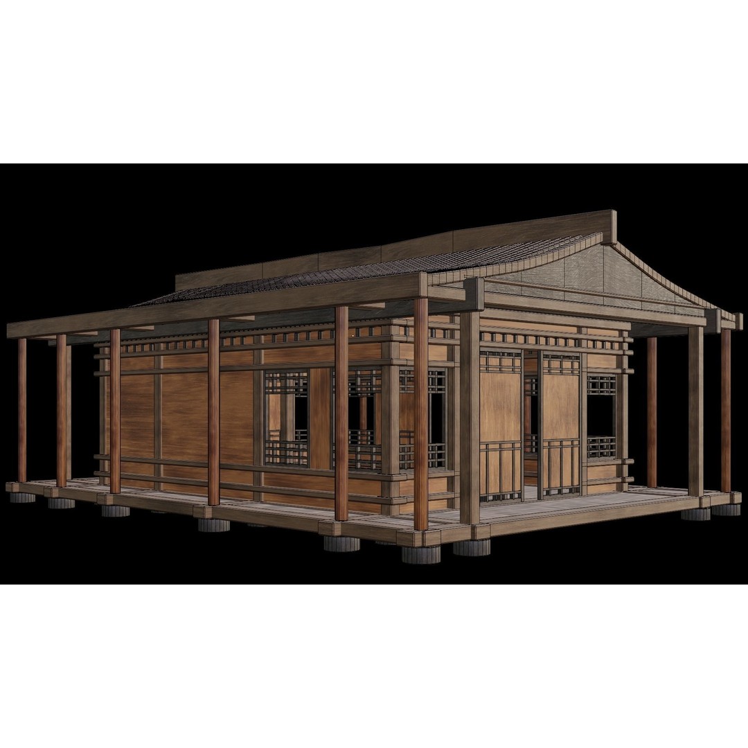 Medieval Houses 3D Model – Low Poly Game Ready Asset, PBR Textures - View 30