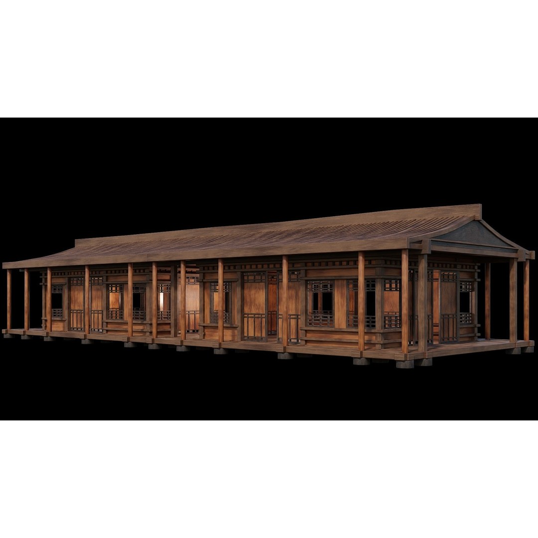 Medieval Houses 3D Model – Low Poly Game Ready Asset, PBR Textures - View 34